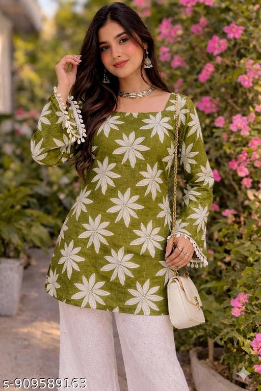 Trendy Cotton Short Kurti for Women and Girls