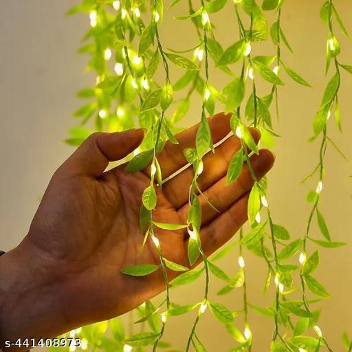 Artificial Leaf Curtain LED String Light, 200 LEDs, 8 Modes, Remote Control, Adjustable Brightness, USB Plug, Perfect for Bedroom, Garden, Birthday & Festive Decor Diwali Decoration lights,Decoartion