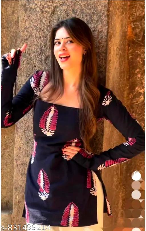DARSHI FASHION Women's Printed Straight Kurti Top