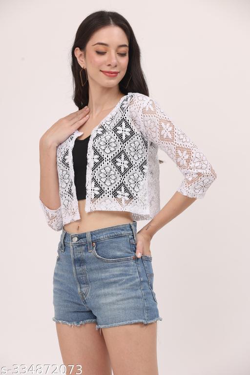 Designer Women's Capes, Shrugs & Ponchos - Three-Quarter Sleeves
