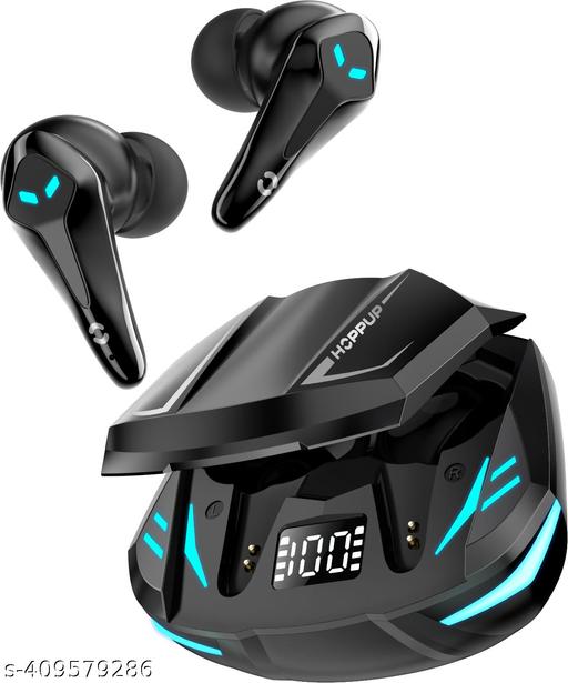 Hoppup Xo3 Gaming Earbuds - 35MS Low Latency, 13MM Drivers & 50H PlayTime Bluetooth Headset (Black, True Wireless)