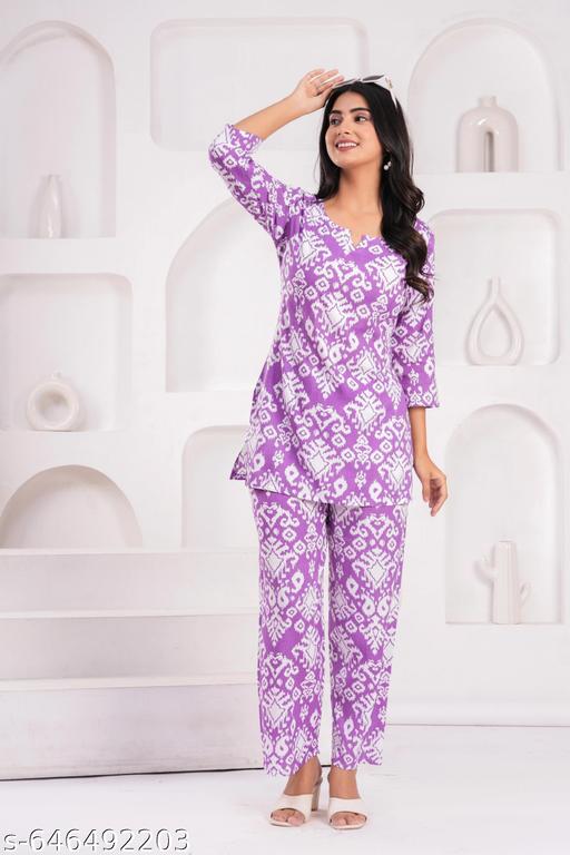 Premium Cotton Printed Co-Ord Set for Women